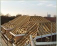 Traditional hand cut roof, with six dormers incorporating two barn ends and two flat roofs, Epsom, Surrey